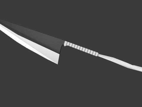 Zanpakuto Zangetsu anime sword Bleach Model 3D
