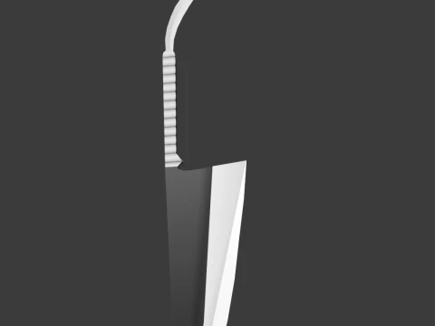 Zanpakuto Zangetsu anime sword Bleach 3D Model