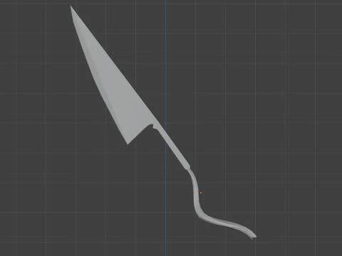 Zanpakuto Zangetsu anime sword Bleach 3D Model