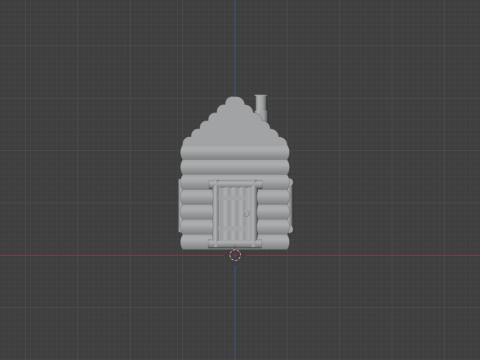 Simple wooden house Modèle 3D