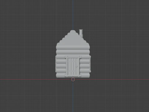 Simple wooden house 3D Model