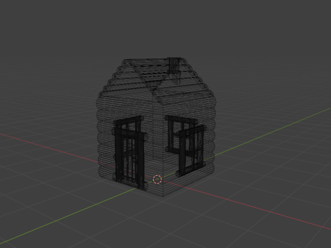Simple wooden house Modèle 3D