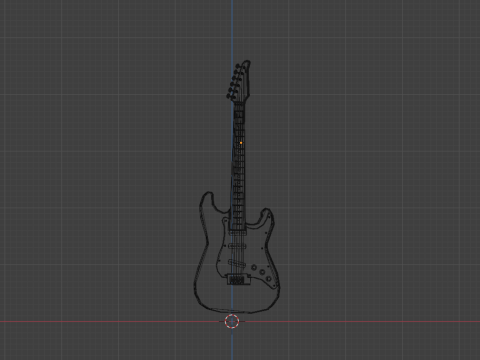 Electic guitar Model 3D