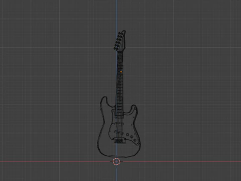 Guitarra el&eacute;trica Modelo 3D