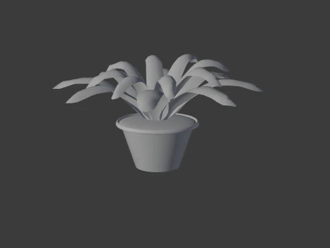 Simple flower pot 3D Model