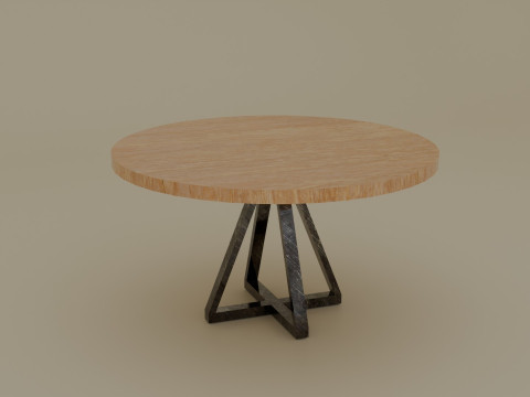 Circle table 3D Model