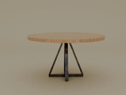 Circle table 3D Model