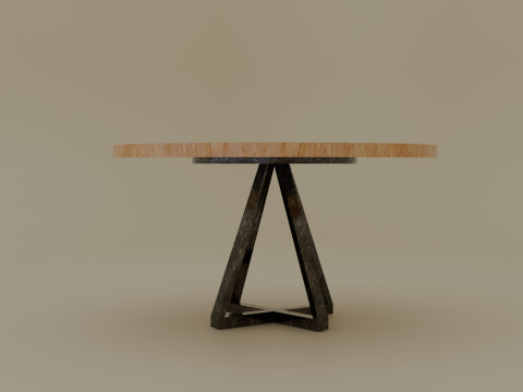 Circle table 3D 模型