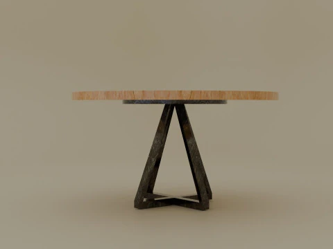 Circle table 3D Model