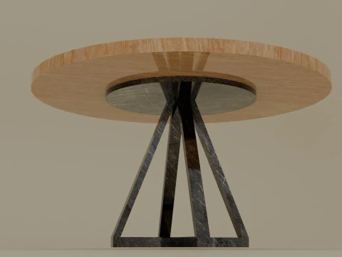 Circle table 3D Model