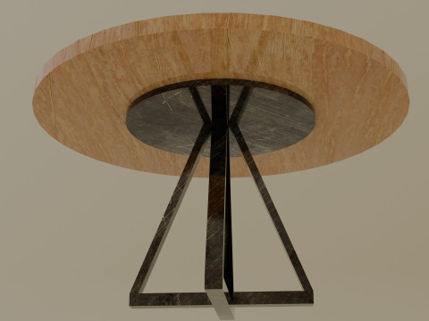 Circle table 3D 模型