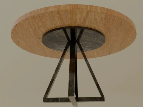 Circle table 3D Model