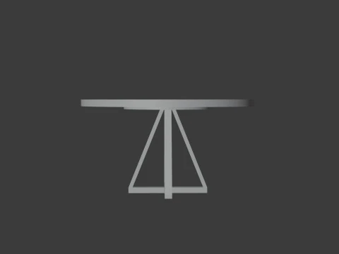 Circle table 3D Model