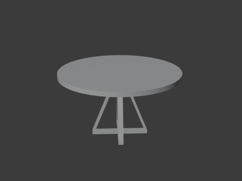 Circle table 3D 模型