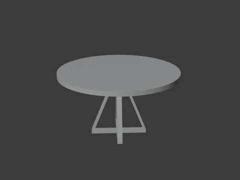 Circle table 3D Model