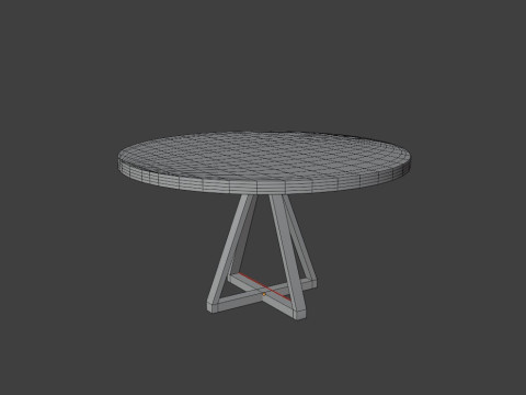 Circle table 3D 模型