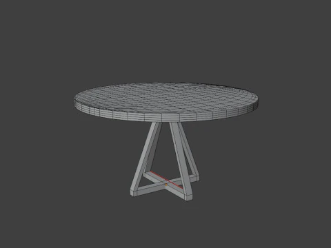 Circle table 3D Model