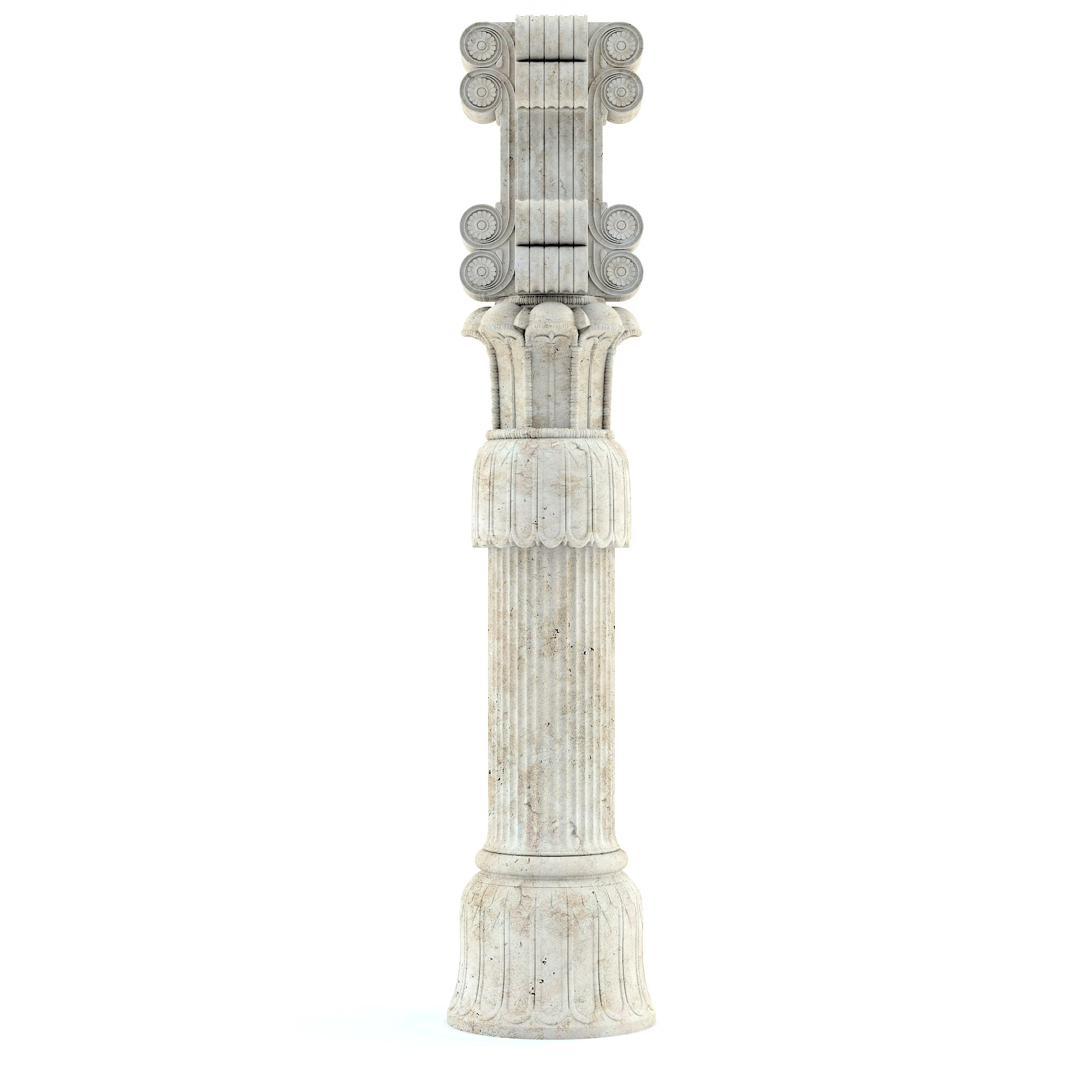 Persian column 02 3D Model .c4d .max .obj .3ds .fbx .stl .blend 