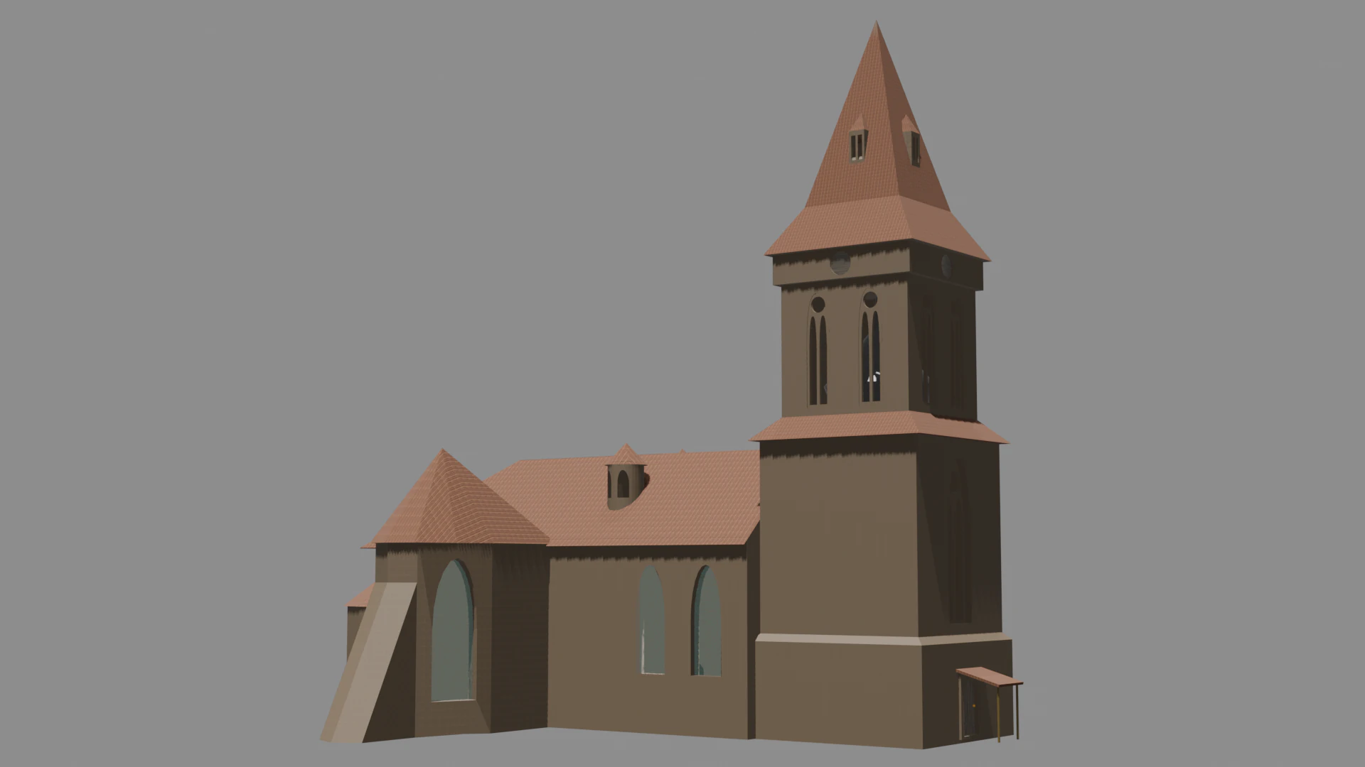 Church 3D Model .c4d .max .obj .3ds .fbx .stl .blend 