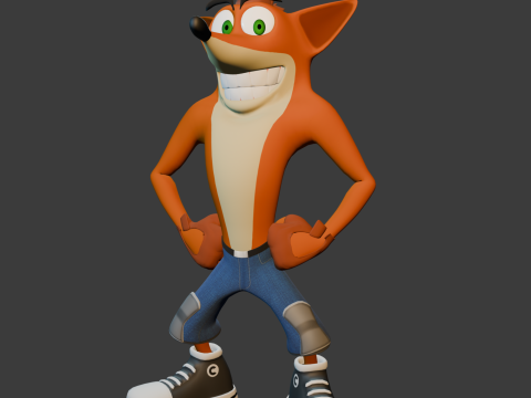 Crash Bandicoot Crash Twinsanity Desing Mesh 3D-Modell