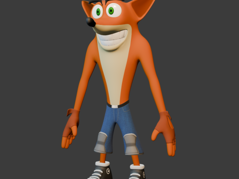 Crash Bandicoot Crash Twinsanity Desing Mesh Model 3D