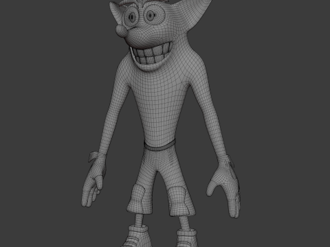 Crash Bandicoot Crash Twinsanity Desing Mesh Model 3D