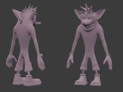 Crash Bandicoot Crash Twinsanity Desing Mesh Model 3D