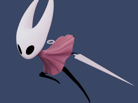 Hornet Hollow Knight Mesh and Rig 3D Model