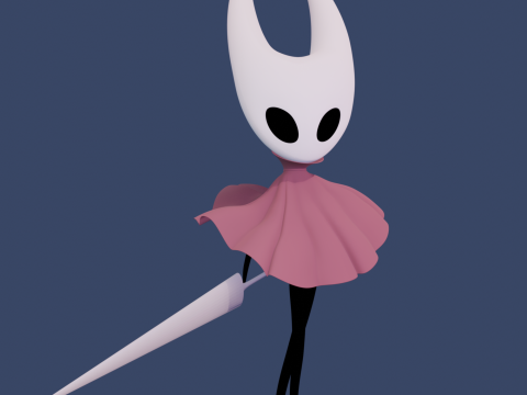 Hornet Hollow Knight Mesh and Rig 3D Модель
