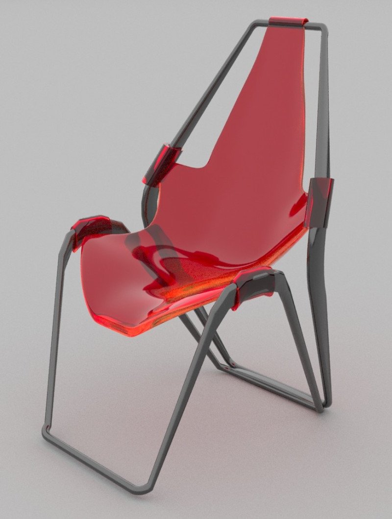 Armchair for relaxation 3D Модель .c4d .max .obj .3ds .fbx .stl .blend 