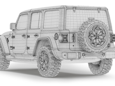 Jeep Wrangler 2018 3D 模型