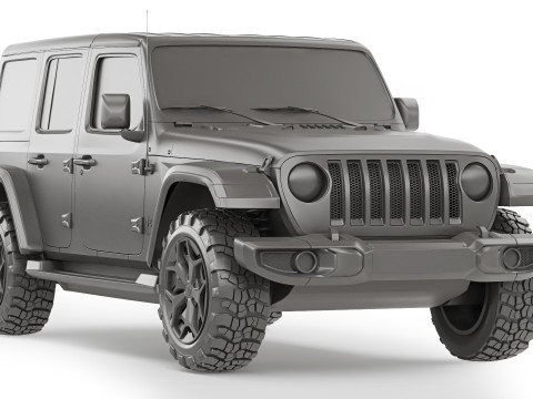 Jeep Wrangler 2018 3D 模型
