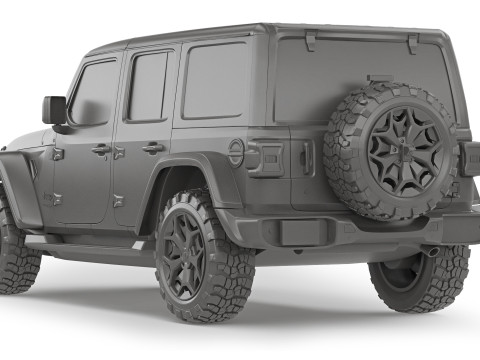 Jeep Wrangler 2018 3D 模型