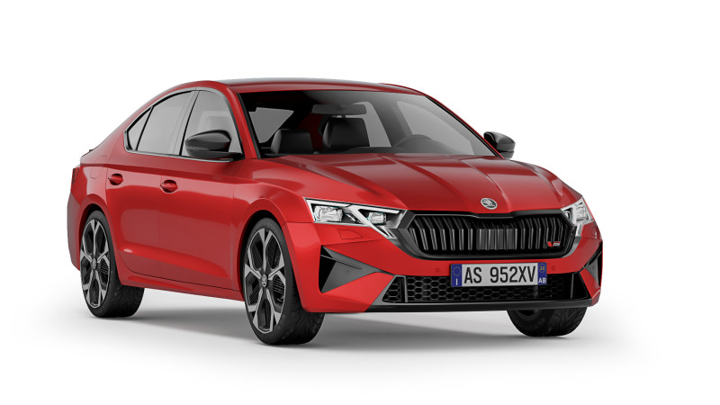 Skoda Octavia RS 2025 3D Model .c4d .max .obj .3ds .fbx .stl .blend