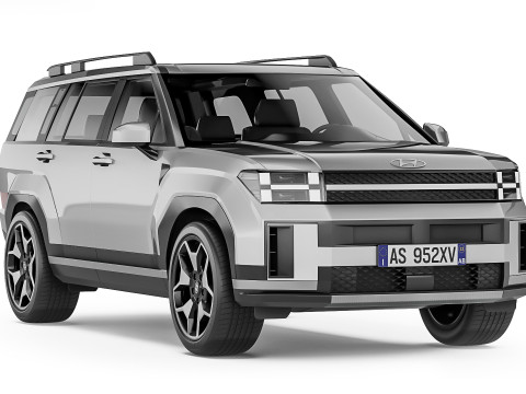 Hyundai Santa Fe 2024 3D 模型