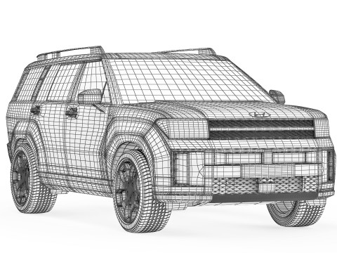 Hyundai Santa Fe 2024 3D Model