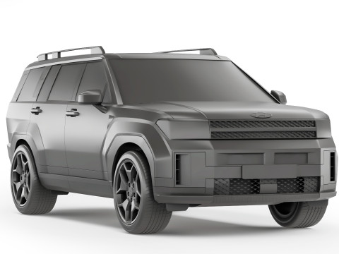 Hyundai Santa Fe 2024 3D Model