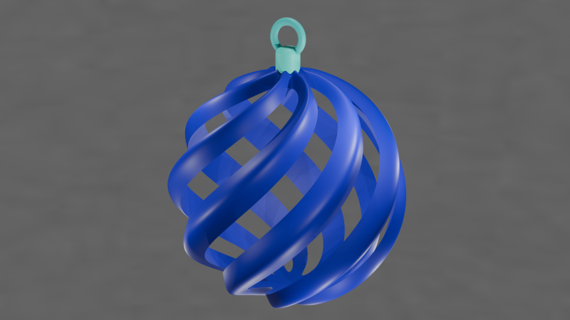 Christmas bauble 3D 3D Model .c4d .max .obj .3ds .fbx .stl .blend 