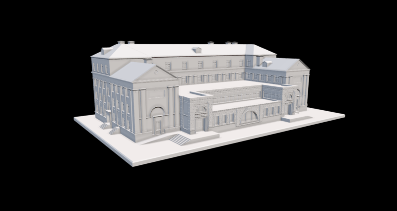 学校 3Dモデル .c4d .max .obj .3ds .fbx .stl .blend 