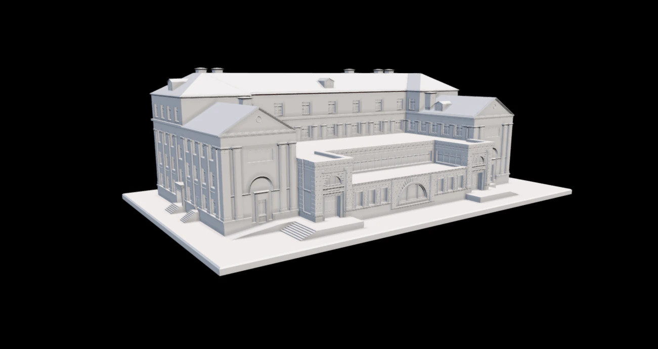 School 3D Model .c4d .max .obj .3ds .fbx .stl .blend