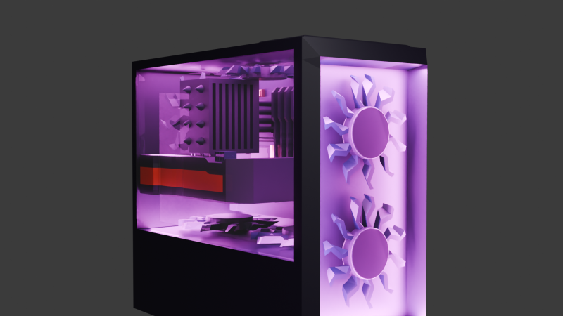 Computer 3D Модель .c4d .max .obj .3ds .fbx .stl .blend 