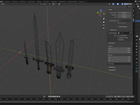 Swords 3D Model