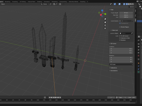 Swords 3D Model