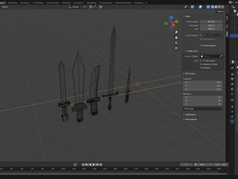 Swords 3D Model