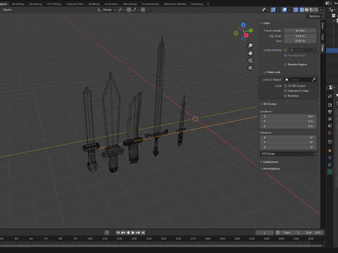 Swords 3D Model