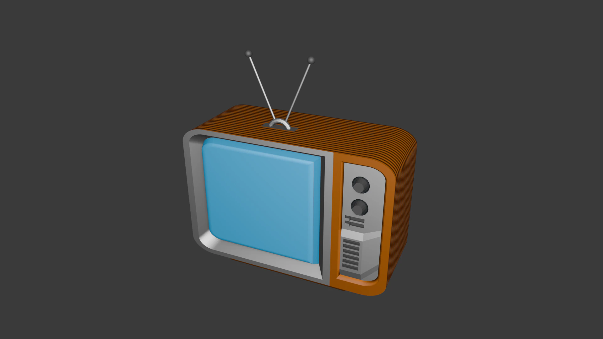 Retro TV 3D Model .c4d .max .obj .3ds .fbx .stl .blend 