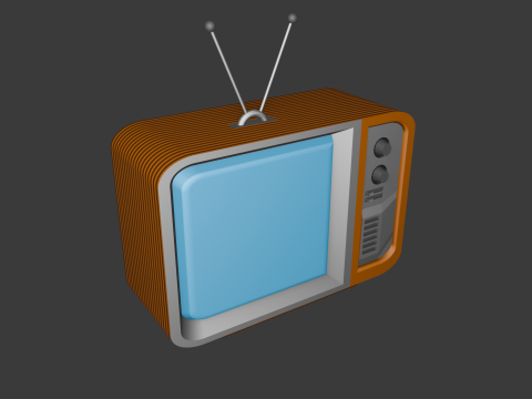 Retro TV 3D-Modell
