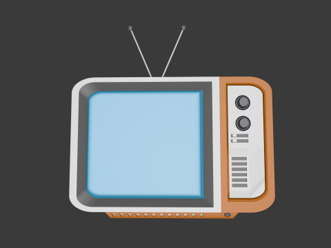 Retro TV 3D-Modell