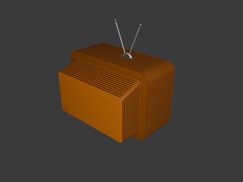 Retro TV 3D-Modell