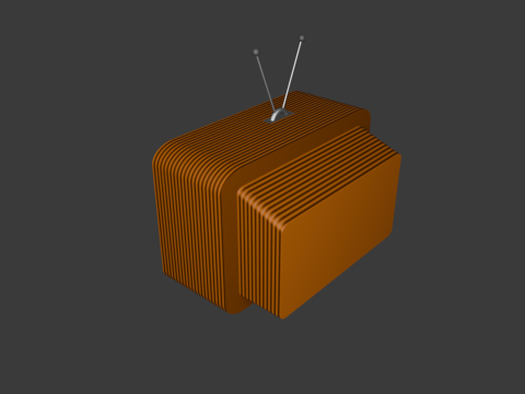 Retro TV 3D-Modell